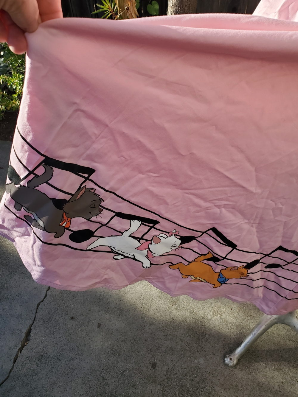 Aristocats Her Universe Pink Musical Note Border Fit-and-Flare Dress - Picture 3 of 11